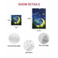 thumbnail image 7 of Green Blue Starry Moon Kitchen Dish Towels for Drying Dishes Set of 2, Modern Abstract Art Aesthetics Waffle Weave Microfiber Hand Tea Bathroom Towels Quick Dry & Absorbent Towel 12x12, 7 of 7