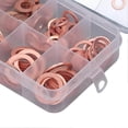 thumbnail image 3 of 200Pcs Oil Drain Plug Gasket Red Copper Heating Processing 9 Types Oil Sealing Drain Plug Washer M5‑14, 3 of 5
