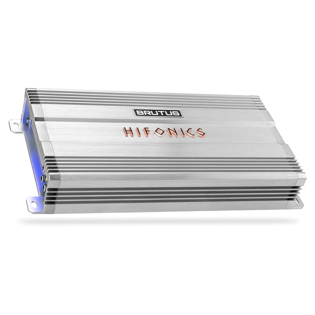 Hifonics Brutus BG 1000 Watt 2 Channel Amplifier with Built-In UV Meter, Silver