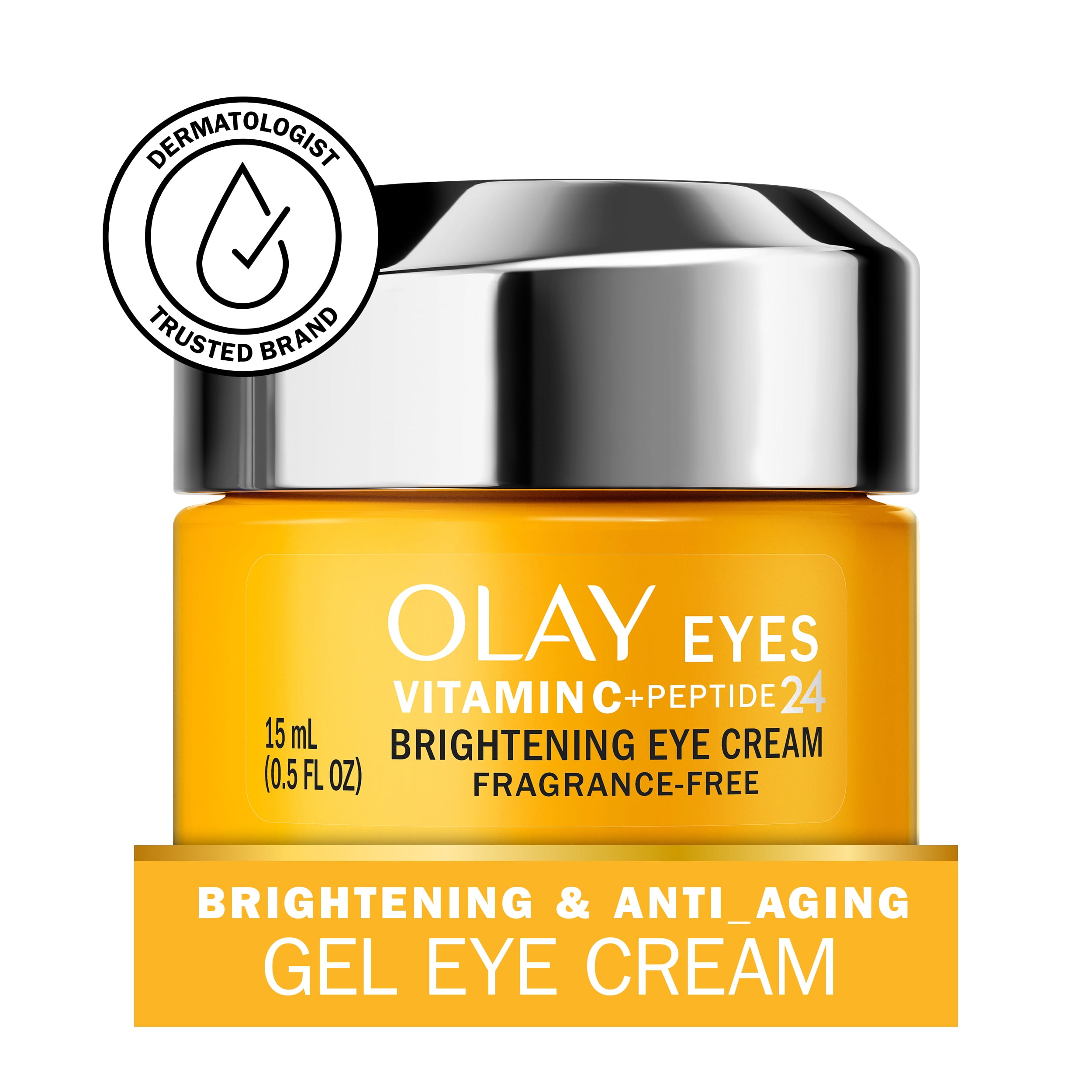 Olay Vitamin C + Peptide 24 Eye Cream, FragranceFree, Dry Skin, 0.5 oz