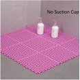 thumbnail image 1 of Homaxy, 1/4 Uds., alfombrilla de baño antideslizante, TPE, alfombra de baño suave, alfombra de ducha a prueba de agua, 30*30CM, decoración del hogar, escurridor antideslizanteRosaPC 1 Deng Xun unisex, 1 of 2