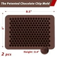 thumbnail image 2 of Chocolate Chip Mold 202 Cavity Silicone Mini Candy Molds LFGB 2 Pack For Non Dairy & Sugar Organic Chocolate Chips & Mini Gumdrop, Ganache, Small Dot Cake Decoration (1 Scraper Included), 2 of 7