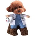 thumbnail image 3 of Disfraz de médico para perros y gatos, ropa para médicos de mascotas, pantalones vaqueros de Halloween, ropa para primavera y otoño, ropa para gatos y mascotas, ropa divertida y divertida, ropa para p, 3 of 5