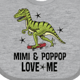 thumbnail image 4 of Inktastic Mimi and PopPop Love Me Dinosaur Boys Baby Bib, 4 of 4