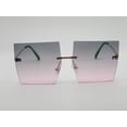 thumbnail image 5 of Multi Colored Big Rectangle Unisex Luxury Sunglasses Vintage Punk Oversized, 5 of 6