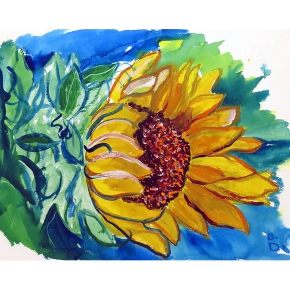 Betsy Drake Interiors Windy SunFlower Outdoor Wall Hanging 24x30