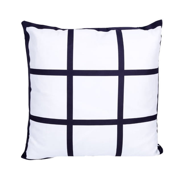Funda de almohada en blanco de la serie Nine Grid, funda de almohada de felpa corta, funda de almohada de sofá de sublimación