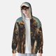 thumbnail image 2 of Balery desert Man Shepherd Dog Sudadera ligera de manga larga con capucha y protección solar UPF 50+ para hombre y mujer, ideal para pesca y running-X-Large, 2 of 7