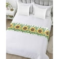 thumbnail image 5 of Xipuska Sunflower Bed Runners for King Size Bed, Decorative Bed Throws for Foot of Bed, Spring Budding Flowers Seasonal Botanical Bed Runner Sofa Throw Bedding Scarf Protector Slipcover for Bedroom, 5 of 6