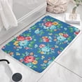 thumbnail image 3 of Pioneer Flower Floral Print Flannel Non Slip Door Rugs,Washable Door Mats Indoor,Decorative Door Mats,Dirt-Resistant and Absorbent Doormat for Entrance,Bedroom,Kitchen,Bathroom,31.5"x17", 3 of 4