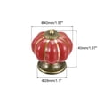 thumbnail image 2 of Cerámica Cajón Perillas, 40x40mm Calabaza Forma Vintage Cómoda Tiradores para Alacena Guardarropa Armario, Rojo 6uds, 2 of 5