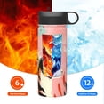 thumbnail image 6 of Sikiie Colorful Cat With Flowers Print 18OZ Insulated Straw Cup, Portable Leak-proof Sports Water Bottle, Stainless Steel Water Cup Suitable for Home and Outdoor, 6 of 8