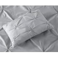 thumbnail image 4 of Chezmoi Collection Sydney 7-Piece Pinch Pleat Comforter Set, Lightweight Pintuck Bedding for All Season, Queen, Light Gray, 4 of 7