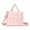 Pink, variant on Puffer Tote Bag for Women, Lightweight Puffy Handbag with Compartments, Quilted Shoulder Bag for Work, Travel, Gym-Jet Black