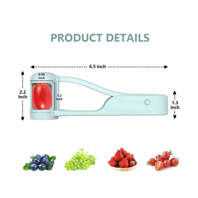 Luvan Grape Cutter for Toddlers, Grape Slicer for Baby, Grape Tomato Cherry  Strawberry Cutter Tools Into 4 Pieces for Vegetable Fruit Salad, Stainless