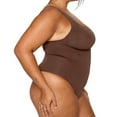 thumbnail image 2 of YITTY Nearly Naked Shaping Thong Bodysuit, Brown, 1X/2X, 2 of 7