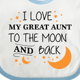 thumbnail image 4 of Inktastic I Love My Great Aunt to the Moon and Back Boys or Girls Baby Bib, 4 of 4