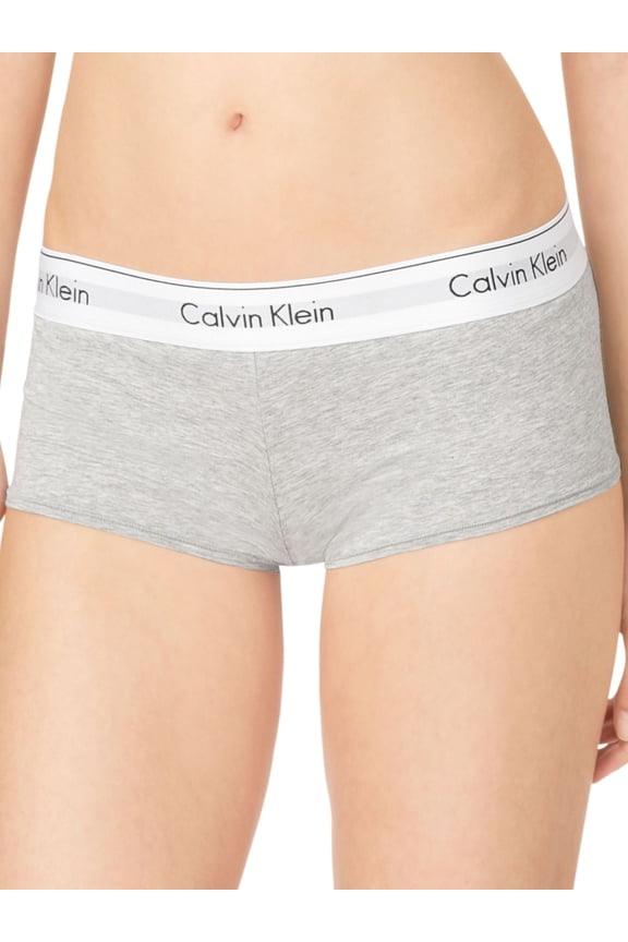 Women's Modern Cotton Boyshort, Grey Heather, Small