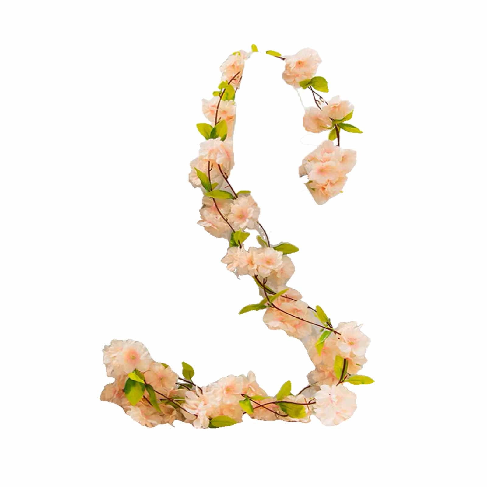 Clearance! Titcea 91" Artificial Cherries Blossoms Flower Vines, Hanging Silk Flower Garland Faux Flowers for Outdoors Spring Wedding Garden Party Home Arch Decor