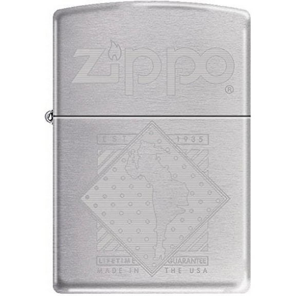 Zippo Windy Girl In a Diamond Satin Chrome Auto Engrave Windproof Lighter