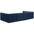 thumbnail image 3 of Meridian Furniture Quincy Navy Velvet Modular Sectional, 3 of 13