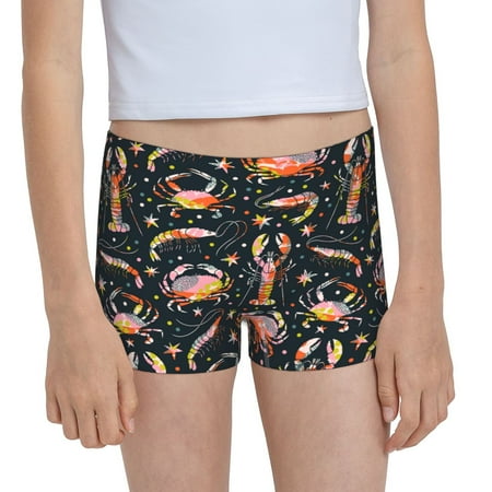 Pofeuu Various Crustaceans Print Soft Cotton Girls Boyshort panties Toddler Underwear-XX-Small