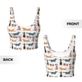 thumbnail image 6 of Goofa Dogs Pug Printed Sports Bras for Women, High Impact Running Bra Workout Crop Tank Tops Longline Sports Bra Push up-Large, 6 of 9