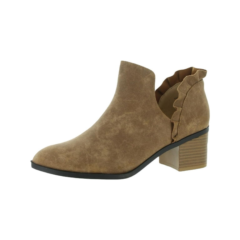 Women s Journee Collection Lennie Ankle Bootie Brown Faux Leather 9 M Walmart