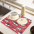 thumbnail image 6 of Ryvnso Stars Sharks Dish Drying Mat for Kitchen Countertop 16x18 Small Dish Pad Drainer Rack Dish Sink Mats, 6 of 7