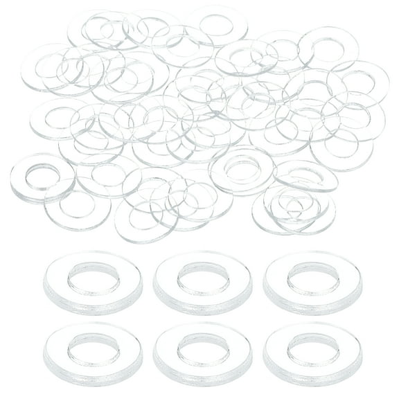150Pcs M4 Flat Washers Clear Plain Washer 4mm ID 8mm OD 1mm Thick