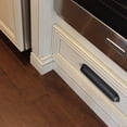thumbnail image 4 of Goo-Ki 6 Pack 7.56'' Hole Center Matte Black Cabinet Cup Pulls, Hammered Texture with Curved Edges, Elegant Vintage Drawer Cabinet Handles for Bar Cupboard Closet Wardrobe, 4 of 7
