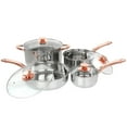 thumbnail image 4 of Gibson Home Ansonville 8 Piece Stainless Steel Cookware Set with Rose Gold Handles, 4 of 9