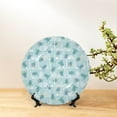 thumbnail image 6 of Picia Sea Turtle Pattern Bone China Decorative Plate – Wall Decor with Stand and Adhesive, Elegant Ornament for Living Room, Office, or Entryway-6in, 6 of 6