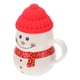 thumbnail image 4 of 1 Set Dibujos animados Muñeco de nieve Taza con tapa Copa de agua Copa de agua adornada adornador, 4 of 8