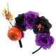thumbnail image 4 of KAKOWELY Diadema de calavera con flores: Diadema de calavera con flores y calabaza para Halloween para mujer - Tocado floral vintage para fiestas, ideal para cosplay y disfraces., 4 of 4