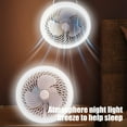 thumbnail image 4 of Dvumao Portable Fans for Living Room, Ceiling Fan with Lights Enclosed Low Fan Light Ceiling Light with Fan USB Rechargeable Fan, Mom Gifts, 4 of 7