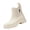 Beige, variant on Waterproof Rubber Chelsea Rain Boots Muddy Garden Yard Working, Thick Lug Sole Slip On Booties Outdoor Travel Wearing, Comfortable Heavy Duty Utility Footwear Street Style Trend, Black 6