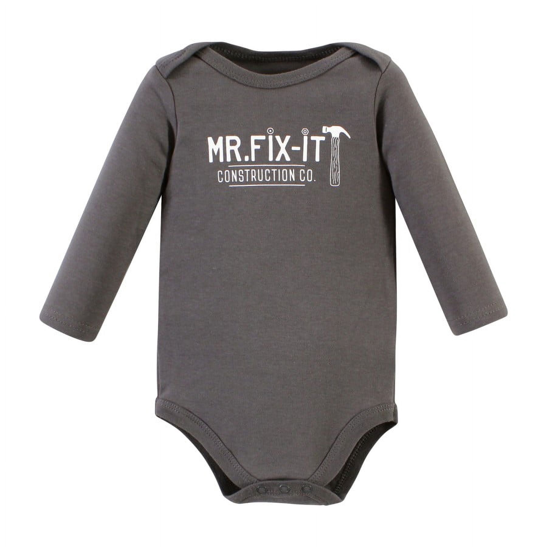 Hudson Baby Cotton Long-Sleeve Bodysuits, 3- Pack, Newborn- 24 Months