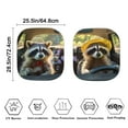 thumbnail image 3 of KUIFORTI Raccoon Car Sun Shade Windshield Funny 2pcs Car Front Window Sunshade Blocks UV Rays Portable Sun Visor Summer Sun Shield Foldable Car Interior Accessiores Universal Fit Most Cars, 3 of 5