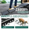 thumbnail image 4 of 71" Foldable Dog Ramps Large Dogs, Dog Car Ramp with Non-Slip Rug Surface, Pet Ramp Stairs Portable,Dog Steps for Medium & Large Dogs Up to 220 LBS Get Into a Car, SUV & Truck, 4 of 7