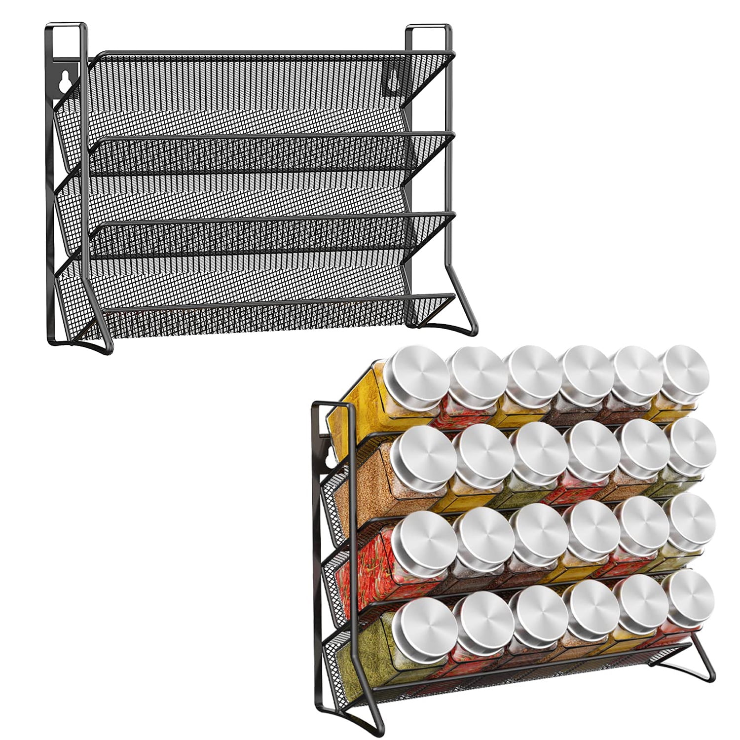 Spice Rack, Auledio Spice Rack Organizer for (2 Pack) Metal