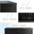 thumbnail image 6 of 180 Gallon Resin Deck Box, Lockable Patio Outdoor Storage Box for Patio Garden-Black, 6 of 8