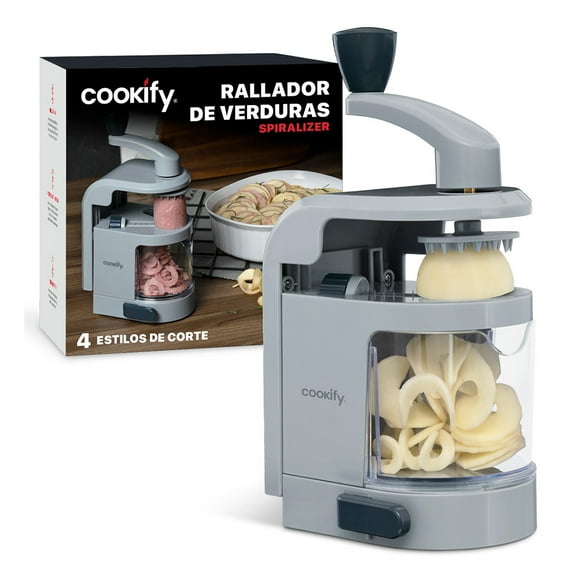 Espiralizador Rallador con 4 cuchillas de Acero Inoxidable Cookify, Cortador de Verduras en Espiral