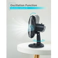 thumbnail image 2 of BLACK+DECKER Desk Fan for Home and Office, 12" Fan with 3 Speed Settings, Oscillating Portable Fan for Office Desk, Table Top and Kitchen Table with Adjustable Tilt, White, 2 of 7