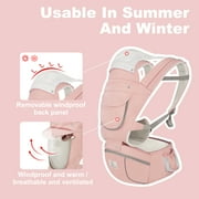 AGUDAN Baby Carrier with Hip Seat, 6 in 1 Ergonomic Unisex Waist Stool, 0-36 Months