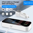 thumbnail image 4 of walmeck A9S+ 8 Port Car with LED Display Type-C QC3.0 Quick Charging Intelligent Portable Vehicle Station, 4 of 7