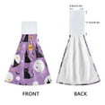 thumbnail image 3 of Yayeee Kitchen Hanging Hand Towels Set of 2 with Loop Bathroom Absorbent Tie Towel, Purple Halloween Pattern, 3 of 7
