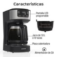 thumbnail image 2 of Savour Cafetera Programable de 12 Tazas con Alimentación de CA, Color Negro, 2 of 10