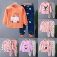 thumbnail image 5 of mgoYE Baby Clothes 3 6 12 18 24 Months 3T 4T 5T 6T Girls Fall Winter Outfits Toddler Fall Clothes Long Sleeve Patchwork Sweatshirt & Solid Pants Set 4Pcs Size 3-6 Months, 5 of 6