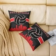 thumbnail image 2 of Volleyball Pack of 2 Cushion Covers 18x18 Inch Girls Volleyball Gaming Throw Pillow Covers Kids Volleyball Pillow Covers Volleyball Court Decorative Square Pillow Cases, Red Black, 2 of 6